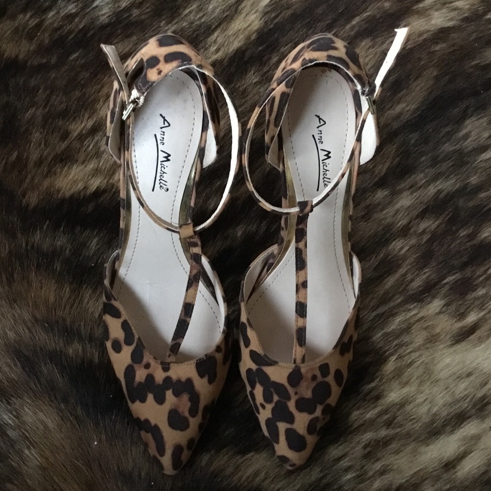 NWOT Leopard Print Mary Jane Style Heels