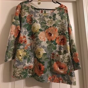 Floral Anthropologie top