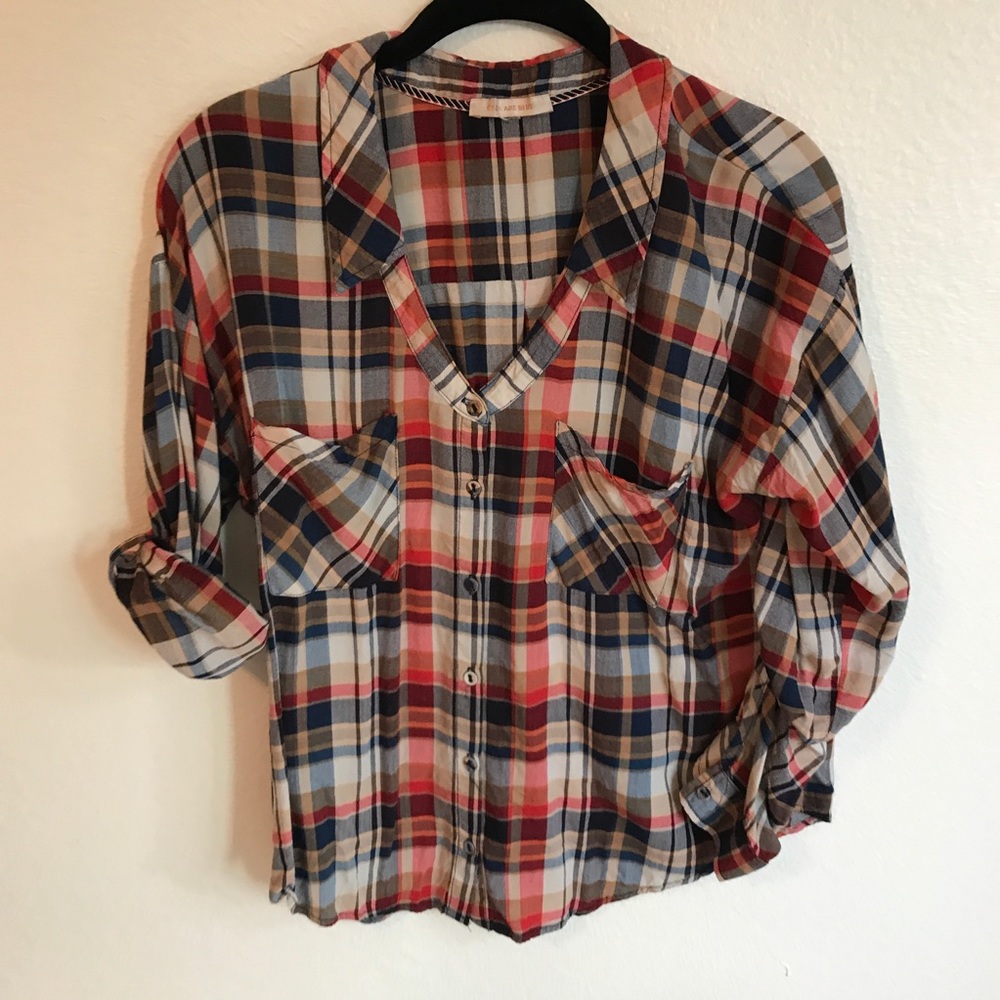 plaid blouse