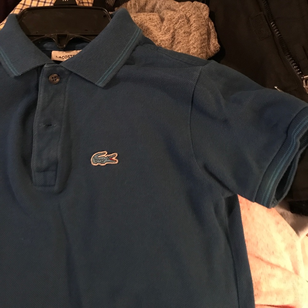 Blue Lacoste boys polo