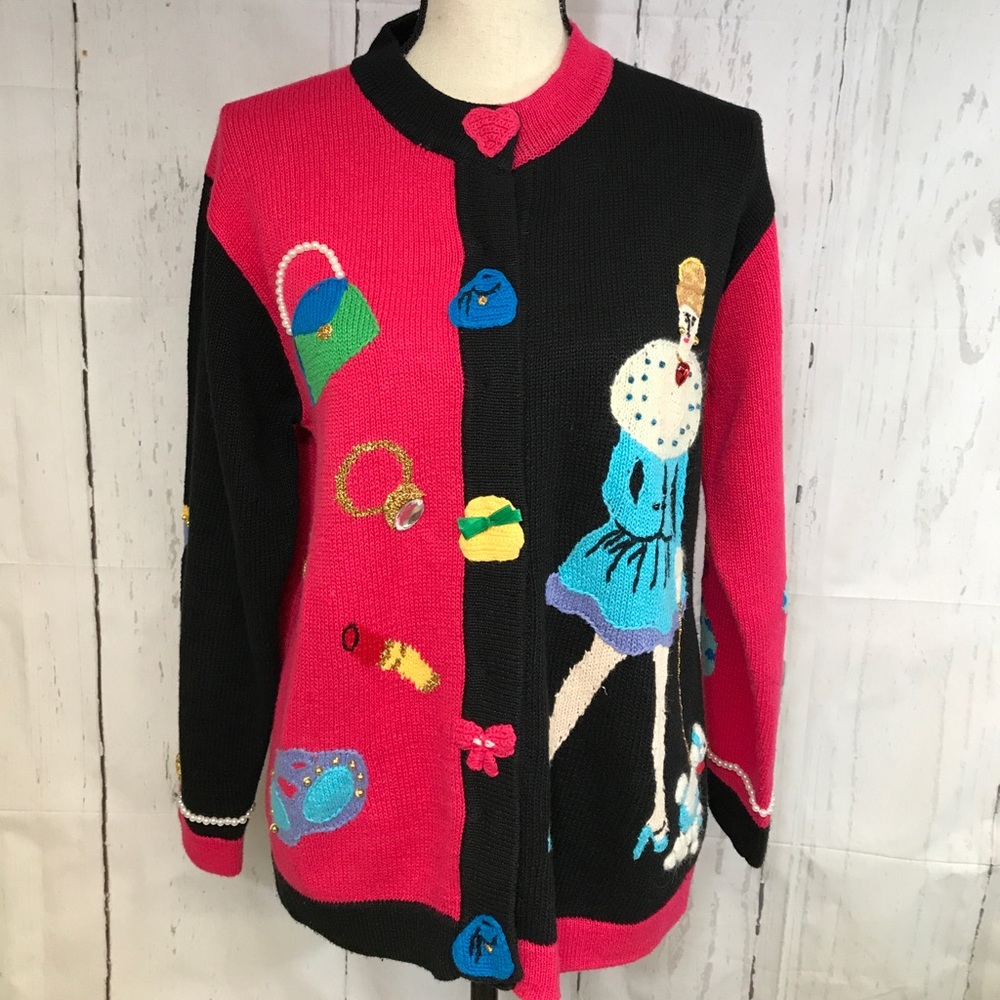VTG Storybook Knit Medium  Embellished Knit