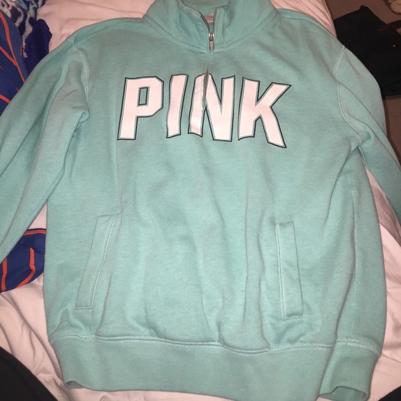 PINK Aqua Quarter Zip with Pockets! Size XS - Picture 1 of 3