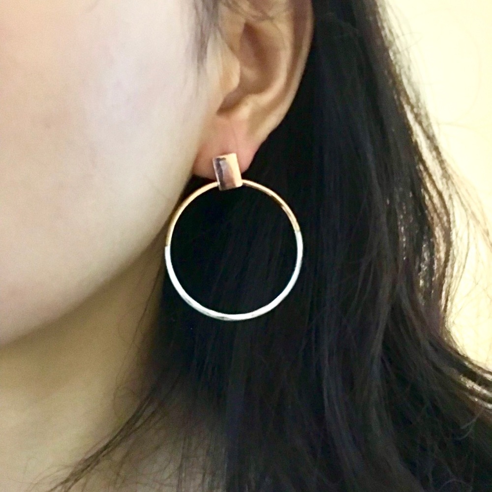 LAST PAIR Bar Hoop Earrings