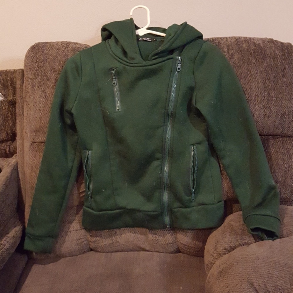 Green hoodie