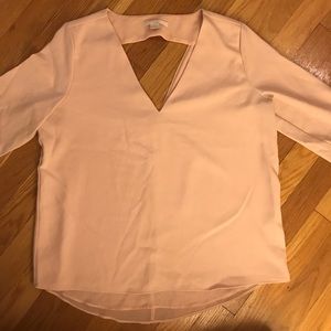 pink quarter sleeve blouse
