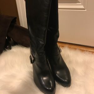 Black tall MK boots