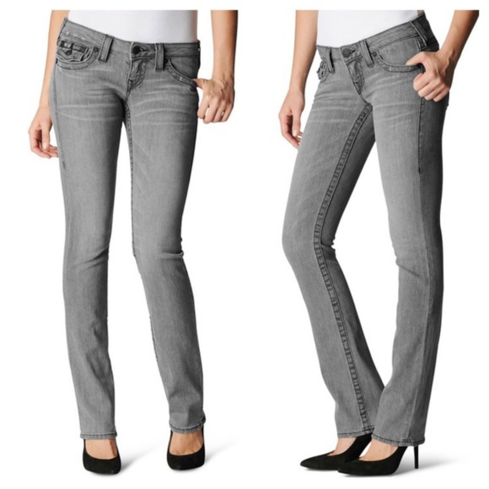 True Religion Disco Diva Julia Grey Skinny Jeans