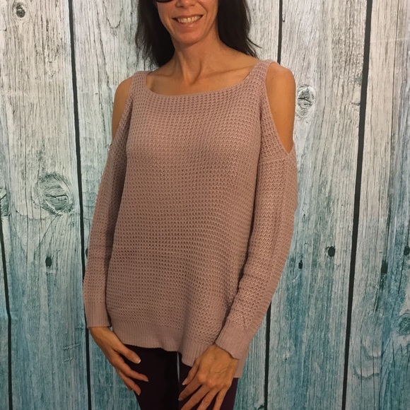 Mauve Cold Shoulder Sweater - Picture 4 of 5