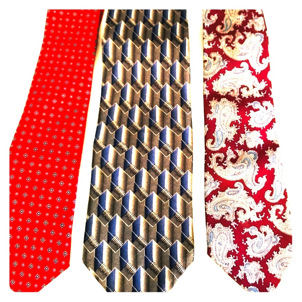 3 silk ties