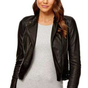 kookai black leather jacket