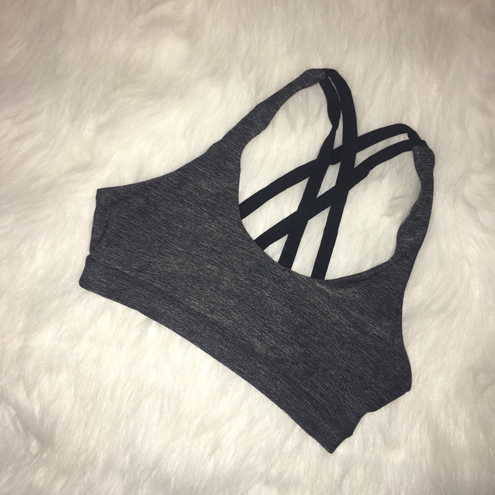 Grey sports bra
