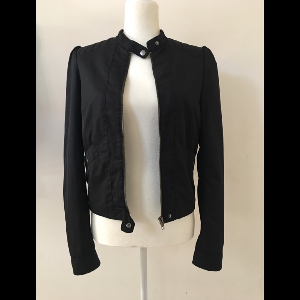 H&M black bomber jacket size small
