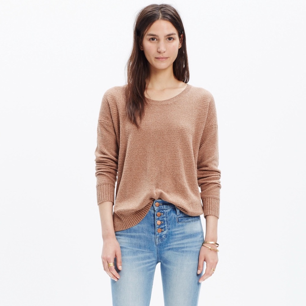 madewell chronicle textured pullover sweater