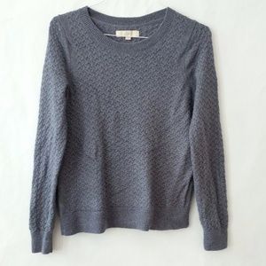 Ann Taylor Loft Knit Metallic Long Sleeve Sweater