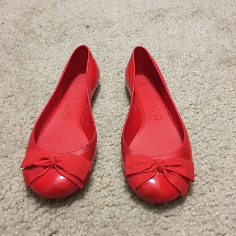 J. Crew Rainy Day Flats - Orange