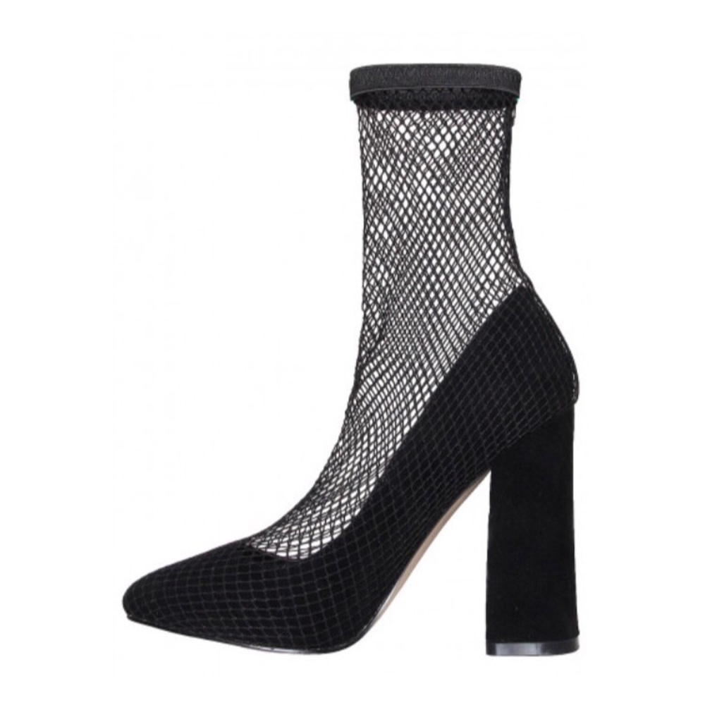 Fishnet Ankle Boots