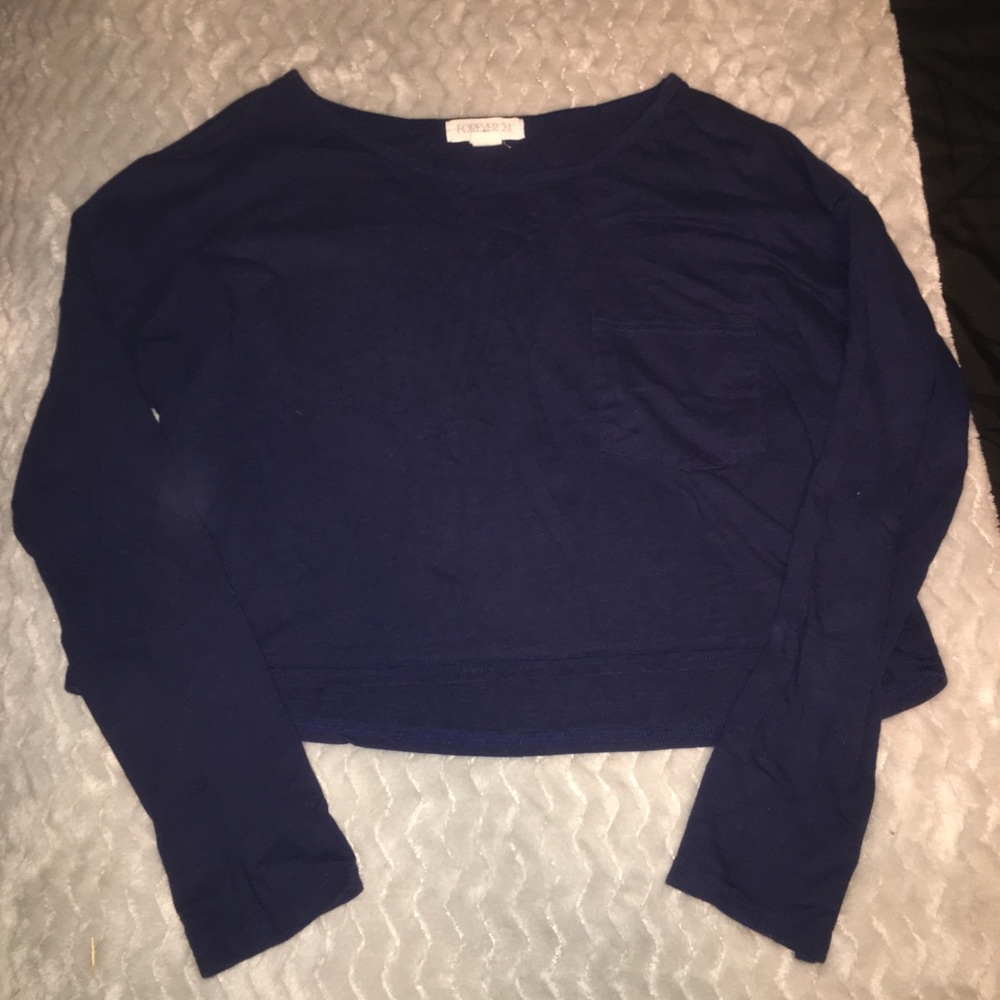 Blue crop top
