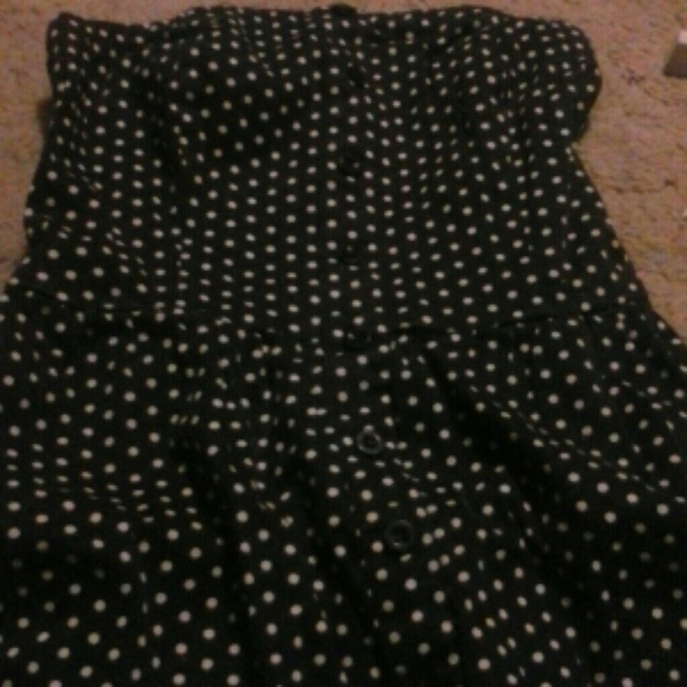 Tube top black and white dress