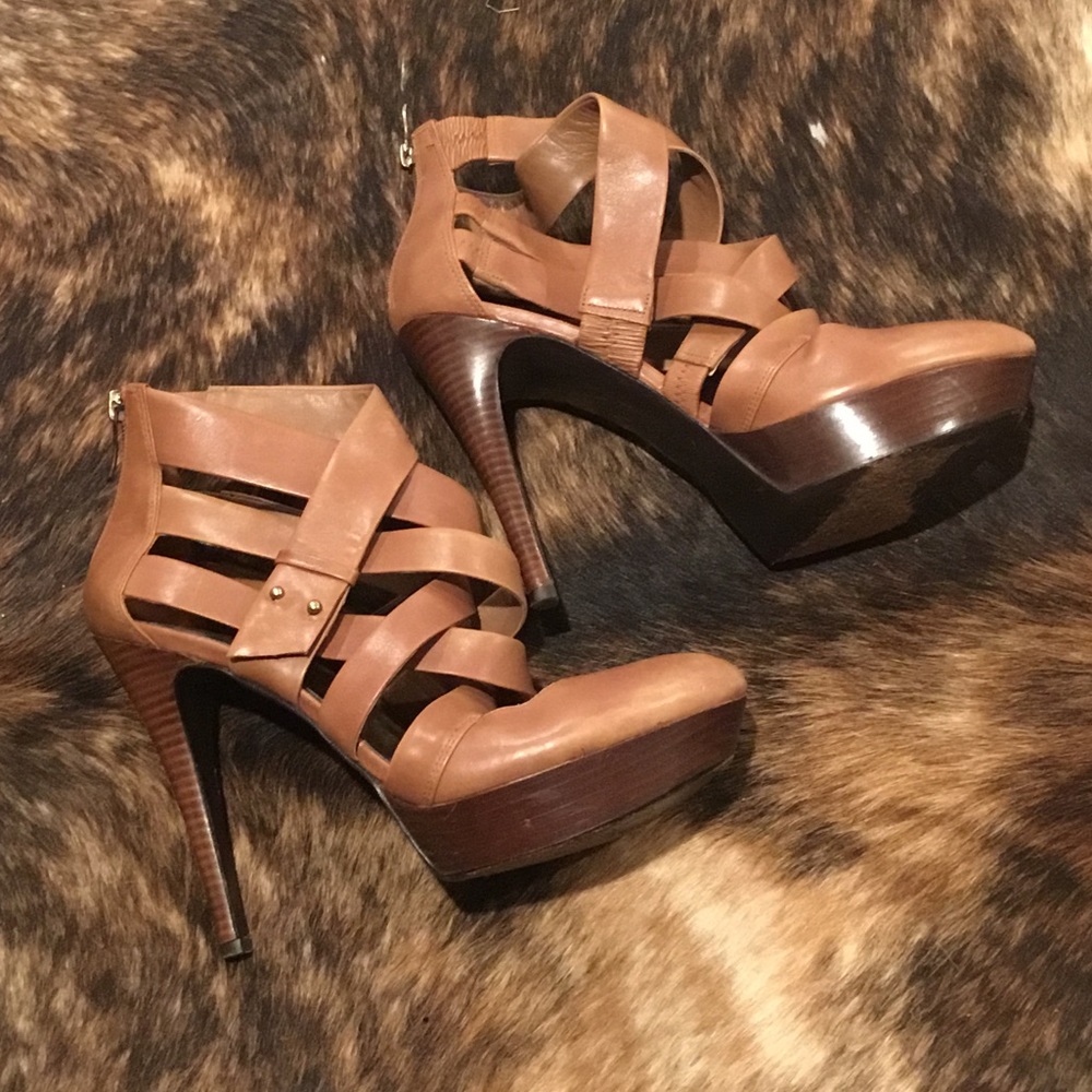 Guess Leather Multi-Strap Platforms