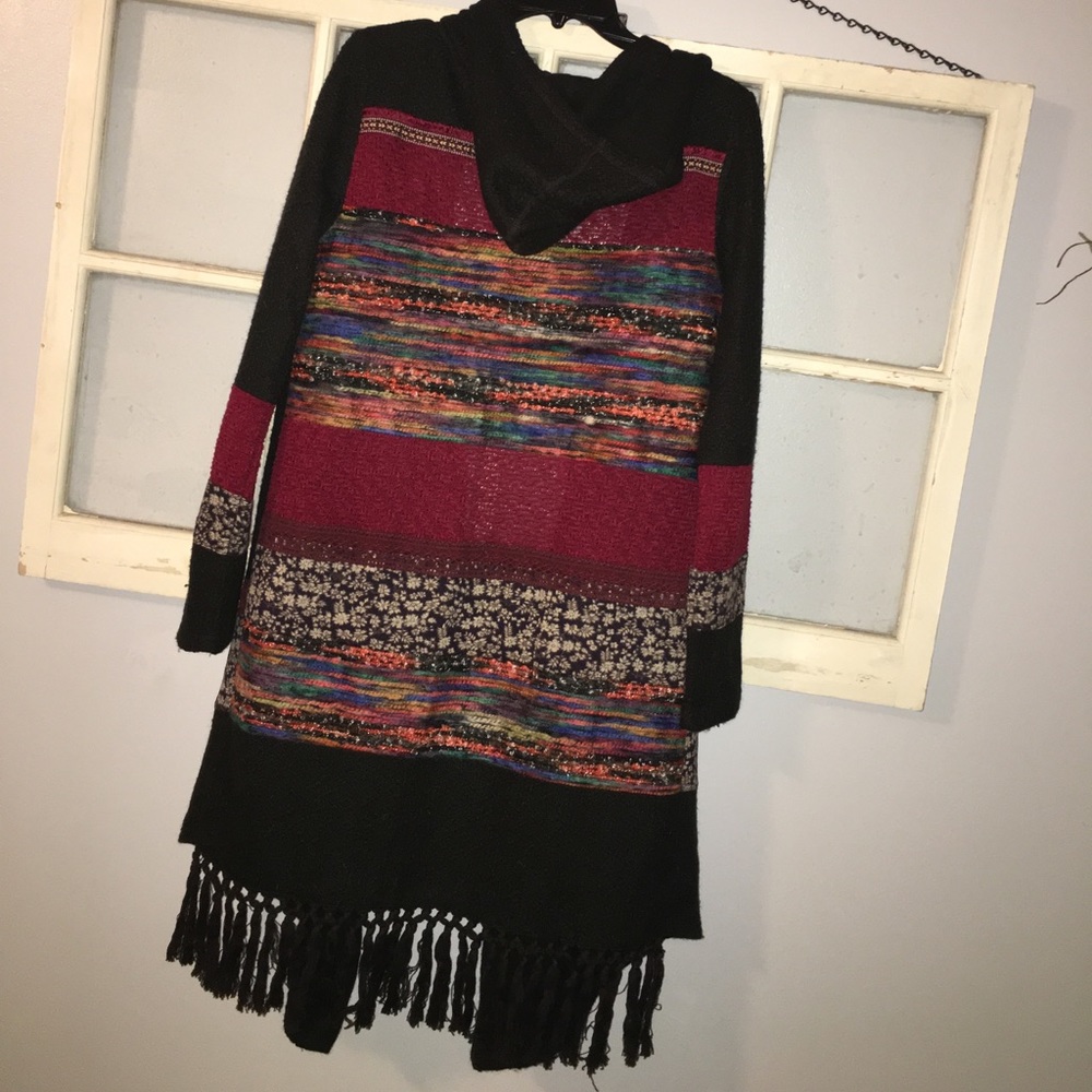 Miss Me Open hooded Sweater - Sz S (like a med)