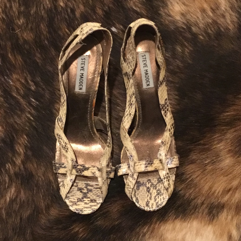 Steve Madden Snake Print Heels