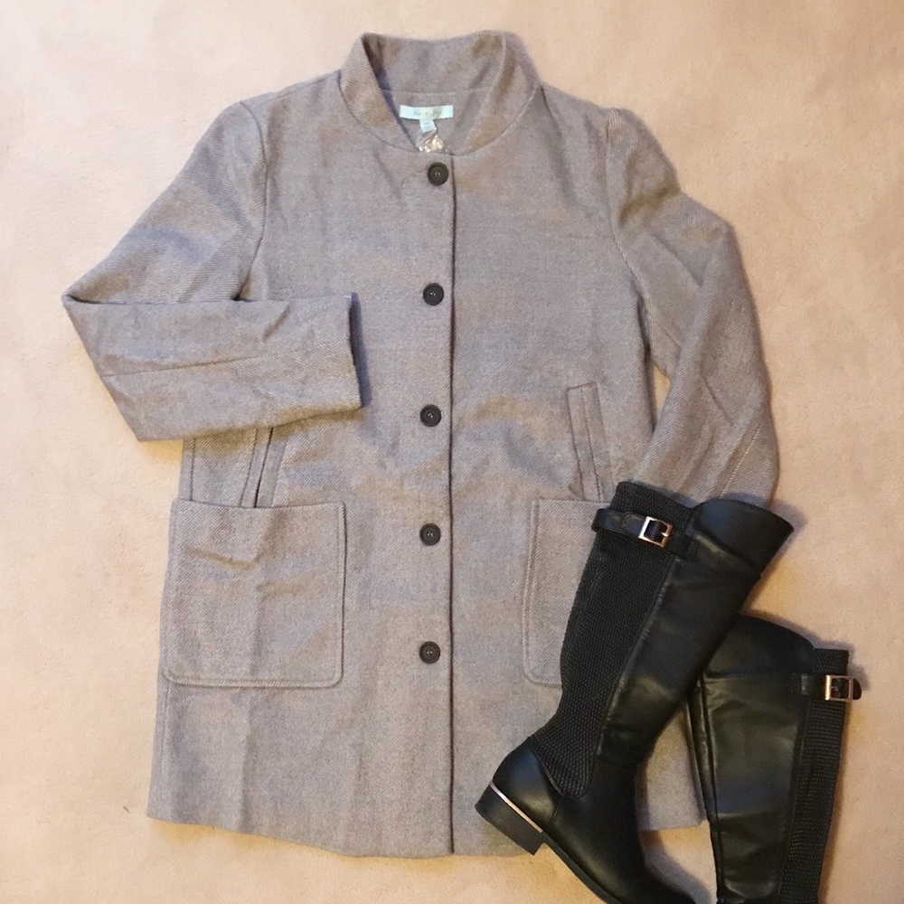 The Elaina Collection Grey Coat - Picture 3 of 3