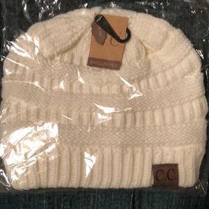 Brand New White CC Beanie!!