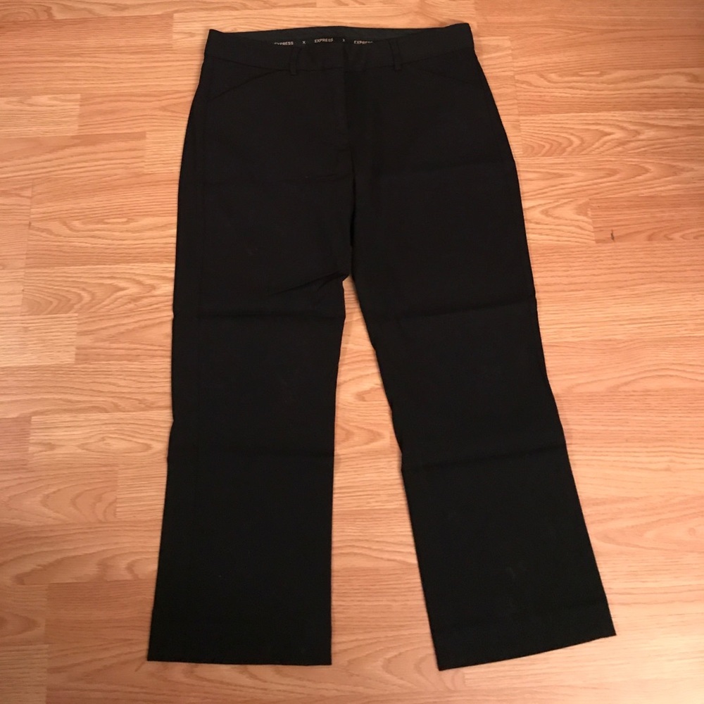 Black Cropped Editor Pants by Express
