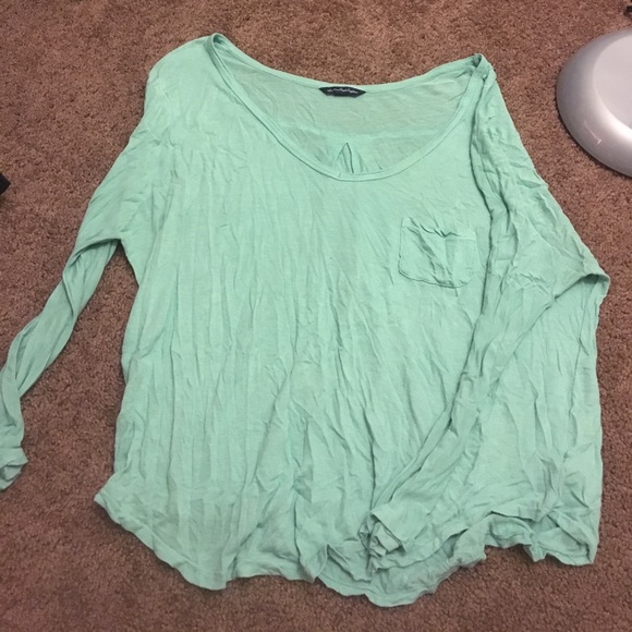Mint green long sleeve top - Picture 1 of 3