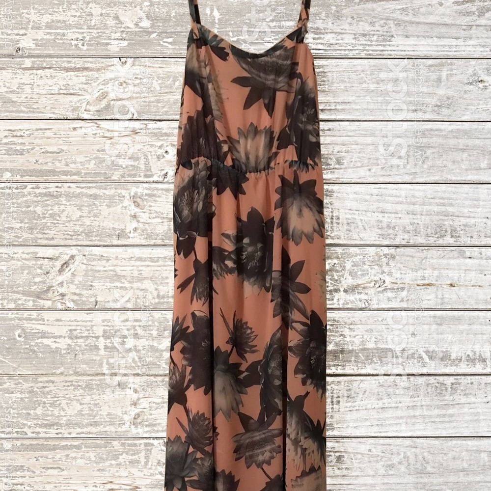 French Connection Pink and Gray Lily Maxi Dress