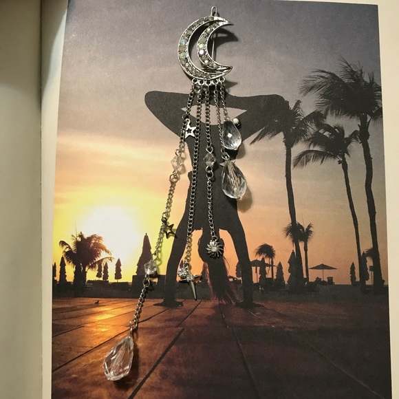 Bronze Moon Crystal Hippie Boho Gypsy Hair Clip - Picture 3 of 5