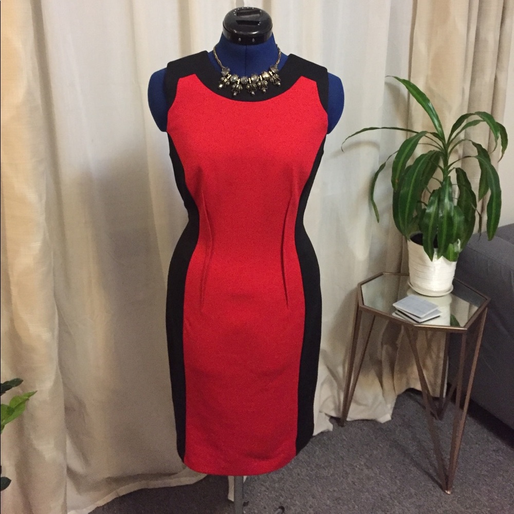 Calvin Klein Tailored Waist Sheath Dress