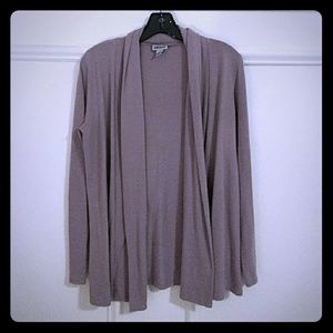 DKNY lavender drape cardigan sweater