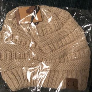 Brand New Beige CC Beanie!!