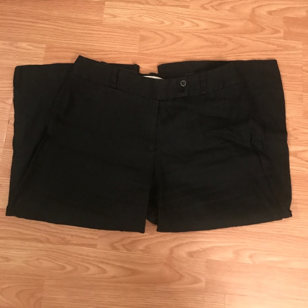 Black Linen Cropped Pants White House Black Market - Picture 4 of 4
