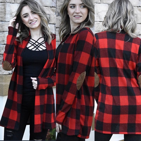 🚨 Only ONE SM LEFT! ✨Buffalo Plaid Cardigan - Picture 4 of 4