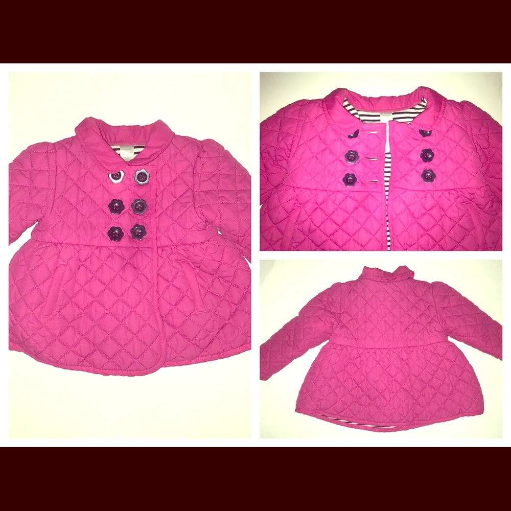 Pink double breasted lightweight pea coat