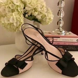 Black & Pink Kitten Heels