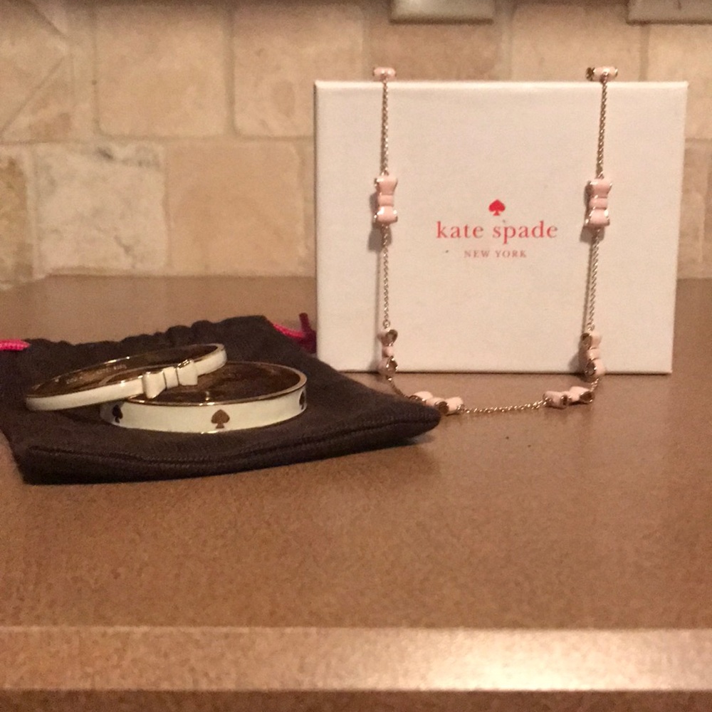 Kate Spade ♠️ bangles and necklace
