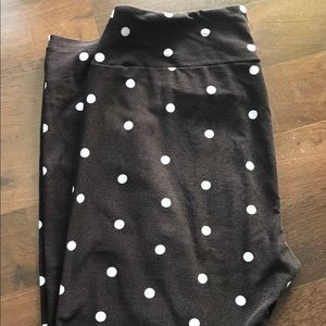Lularoe TC Black and white Polka dots