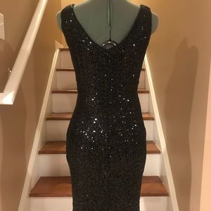 Ralph Lauren Black Sequins Dress Size 2P