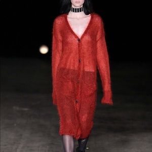 NEW without tags R13 Red Mohair Cardigan