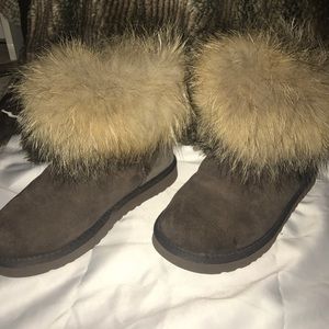 brown fur UGG boots