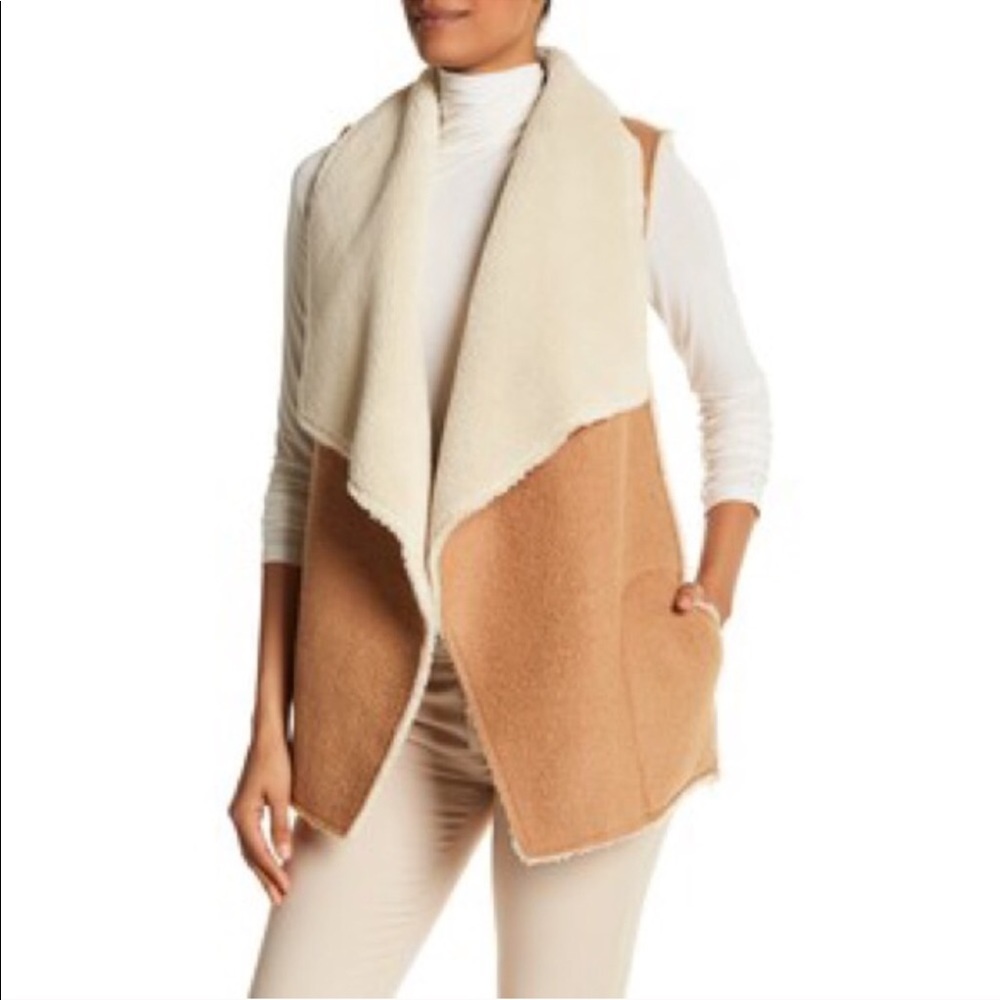 Soft Joie ‘Breese' Faux Shearling Drape Front Vest