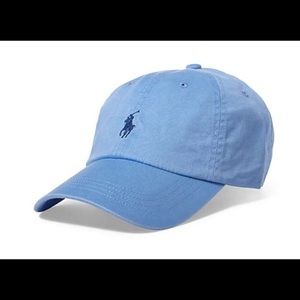 Polo Ralph Lauren Blue Cotton Chino baseball cap