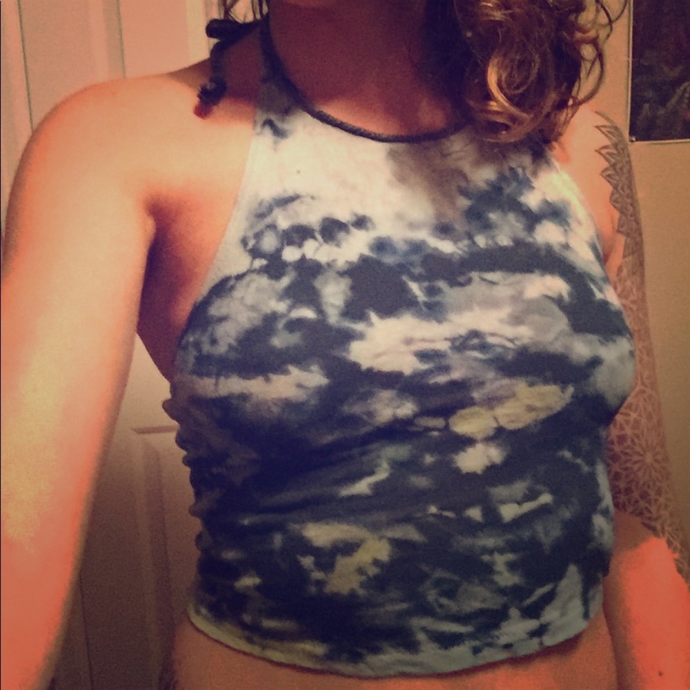 Tie dye halter tank - urban outfitters