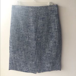 Blue and White J. Crew Pencil Skirt