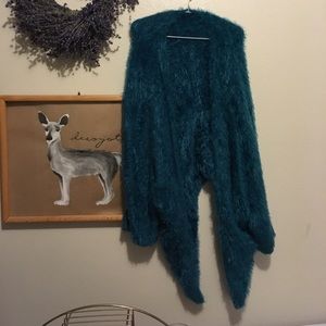 Blue oversized cardigan
