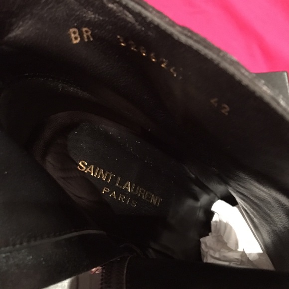 Saint Laurent Python Black Ankle Boots Size 42!! - Picture 6 of 8