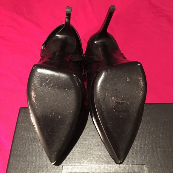 Saint Laurent Python Black Ankle Boots Size 42!! - Picture 4 of 8